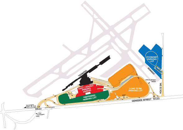 ParkingLotsMap1 | Buffalo Niagara International Airport Parking