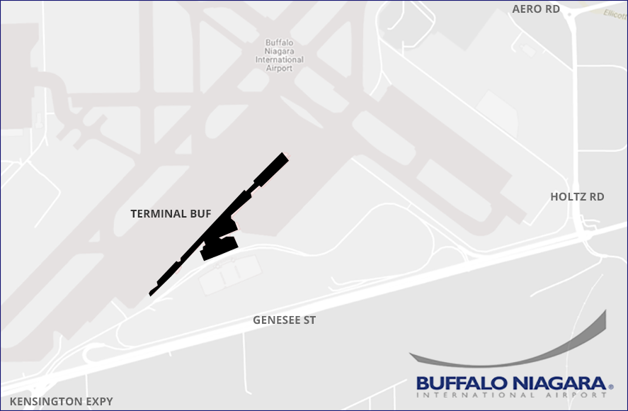 Buffalo Airport Map Buffalo Niagara International Airport Parking 0893